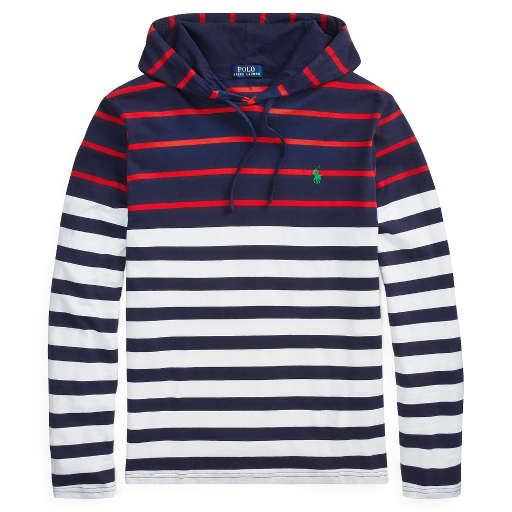 Polo Ralph Lauren Striped Cotton Hooded T-Shirt